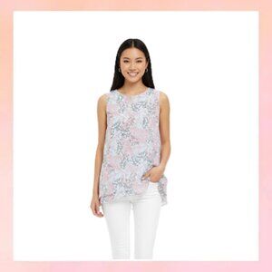 Fever XXL Floral Flowy Tank Top Sleeveless NWT